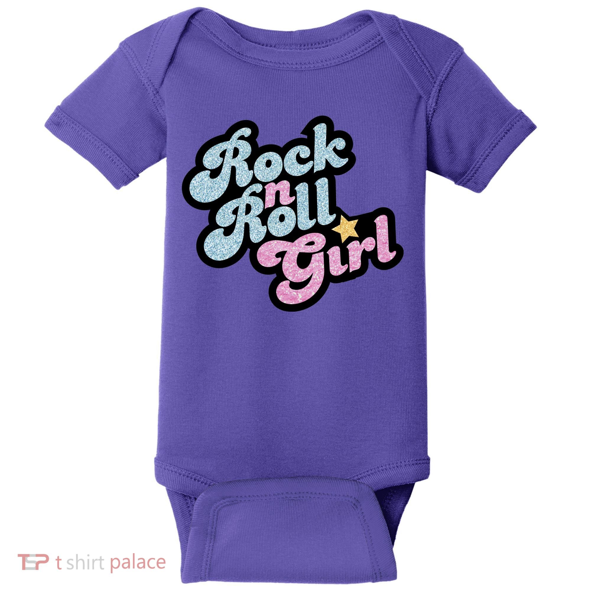 Rock N Roll Girl Cute Rockstar Concert Baby Bodysuit