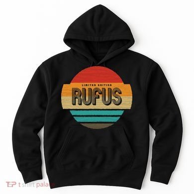 Rufus Name Retro Vintage Sunset Limited Edition Hoodie