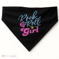 Rock N Roll Girl Purple Darla USA-Made Doggie Bandana thumb 0