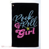 Rock N Roll Girl Purple Darla Golf Towel thumb 0