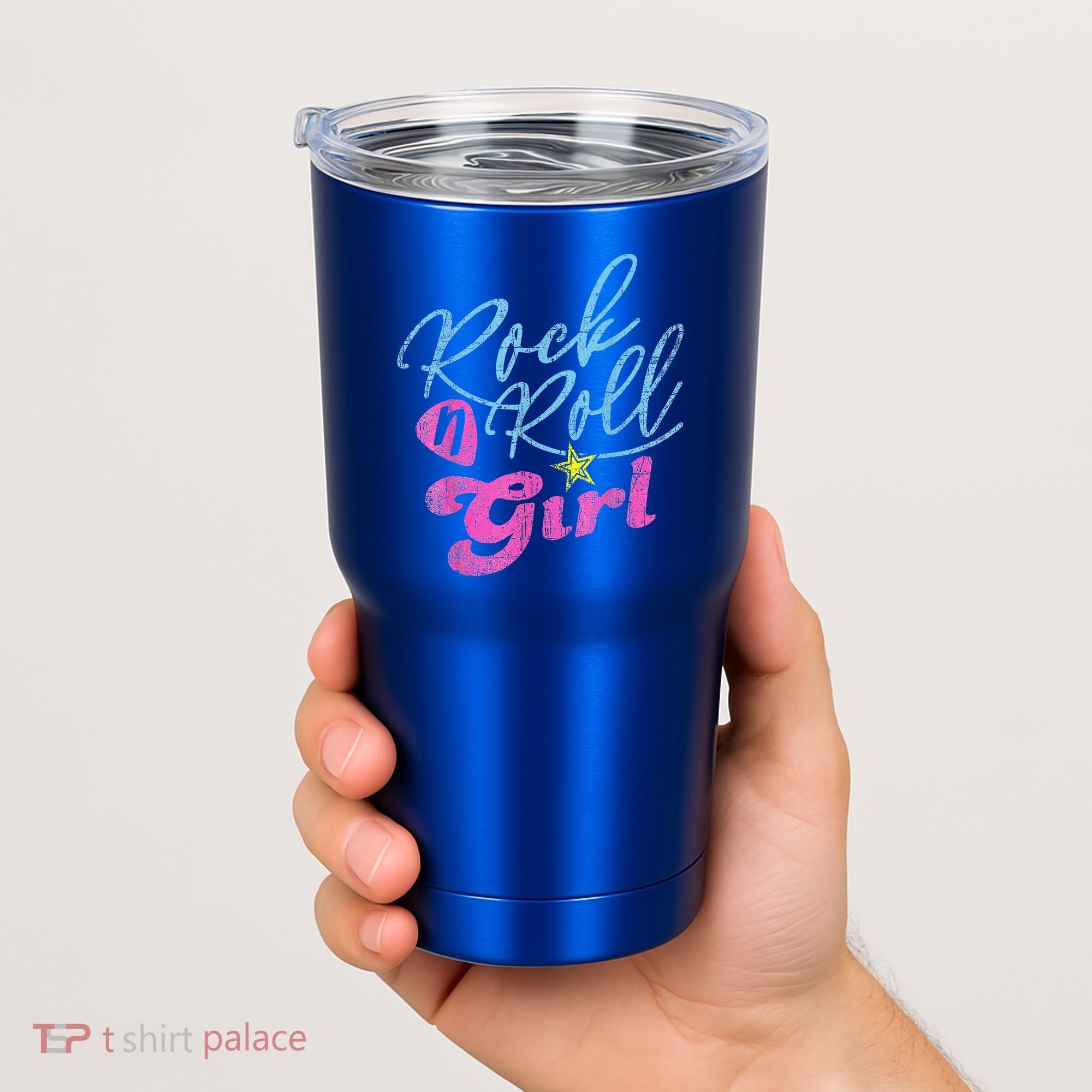 Rock N Roll Girl Purple Darla Tumbler