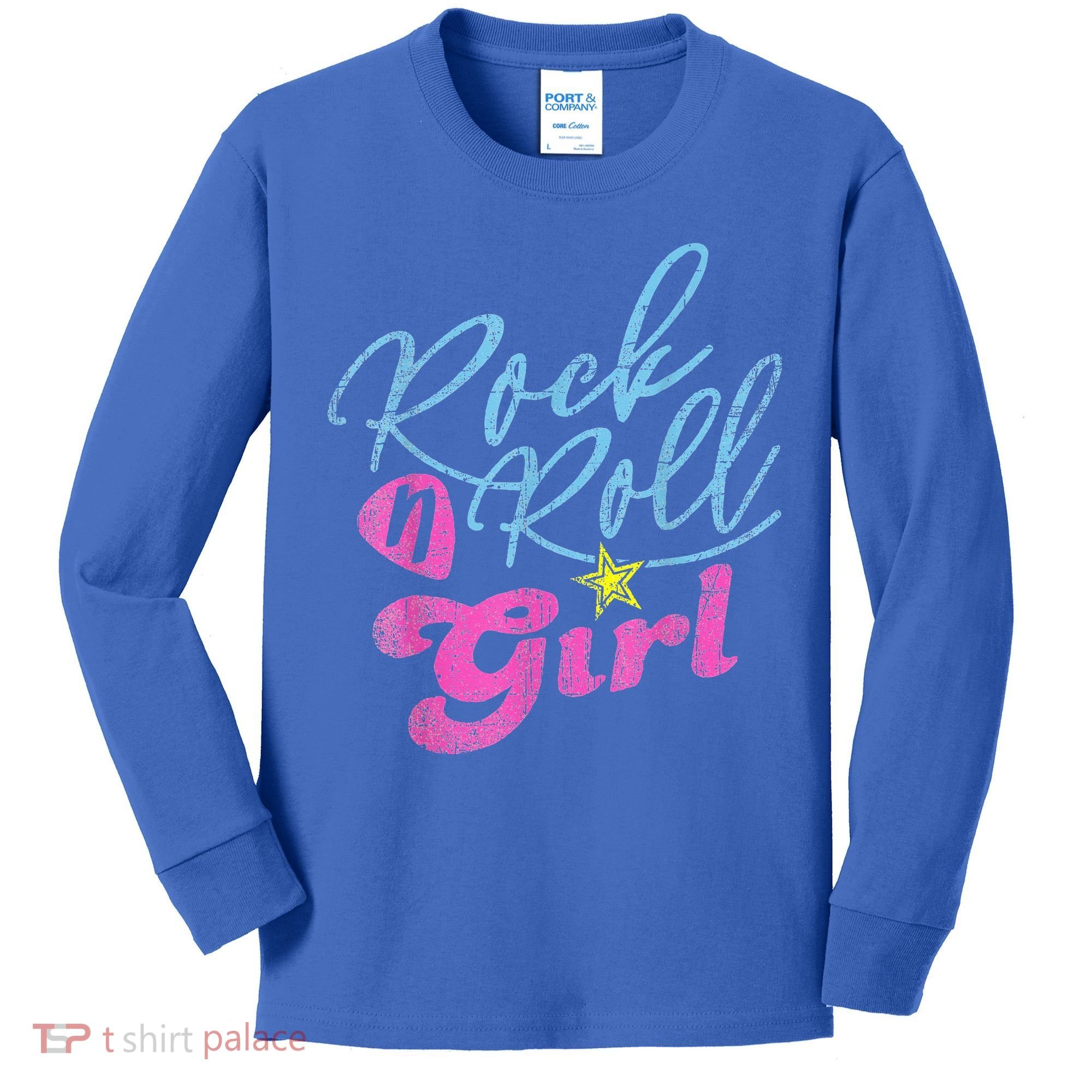 Rock N Roll Girl Purple Darla Kids Long Sleeve Shirt