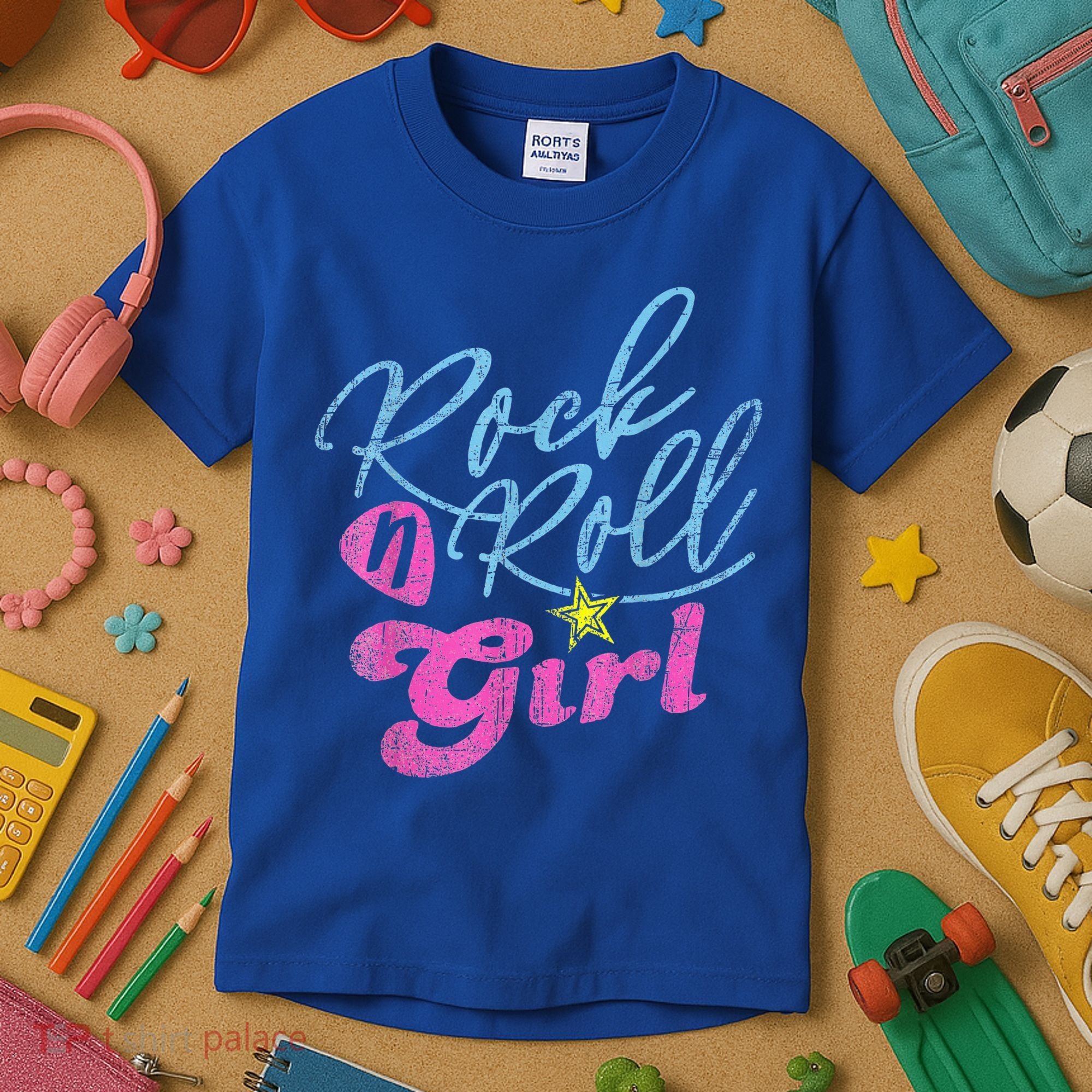 Rock N Roll Girl Purple Darla Kids T-Shirt