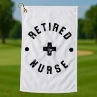 Retired Nurse Retirement Party Golf Towel thumb 1
