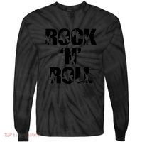 Rock N Roll Music Nothing But Rock & Roll 70S 80 90S Retro Tie-Dye Long Sleeve Shirt thumb 0