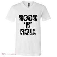 Rock N Roll Music Nothing But Rock & Roll 70S 80 90S Retro V-Neck T-Shirt thumb 0