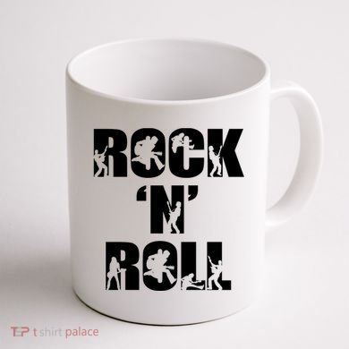 Rock N Roll Music Nothing But Rock & Roll 70S 80 90S Retro Coffee Mug back