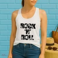 Rock N Roll Music Nothing But Rock & Roll 70S 80 90S Retro Women's Tank Top thumb 2