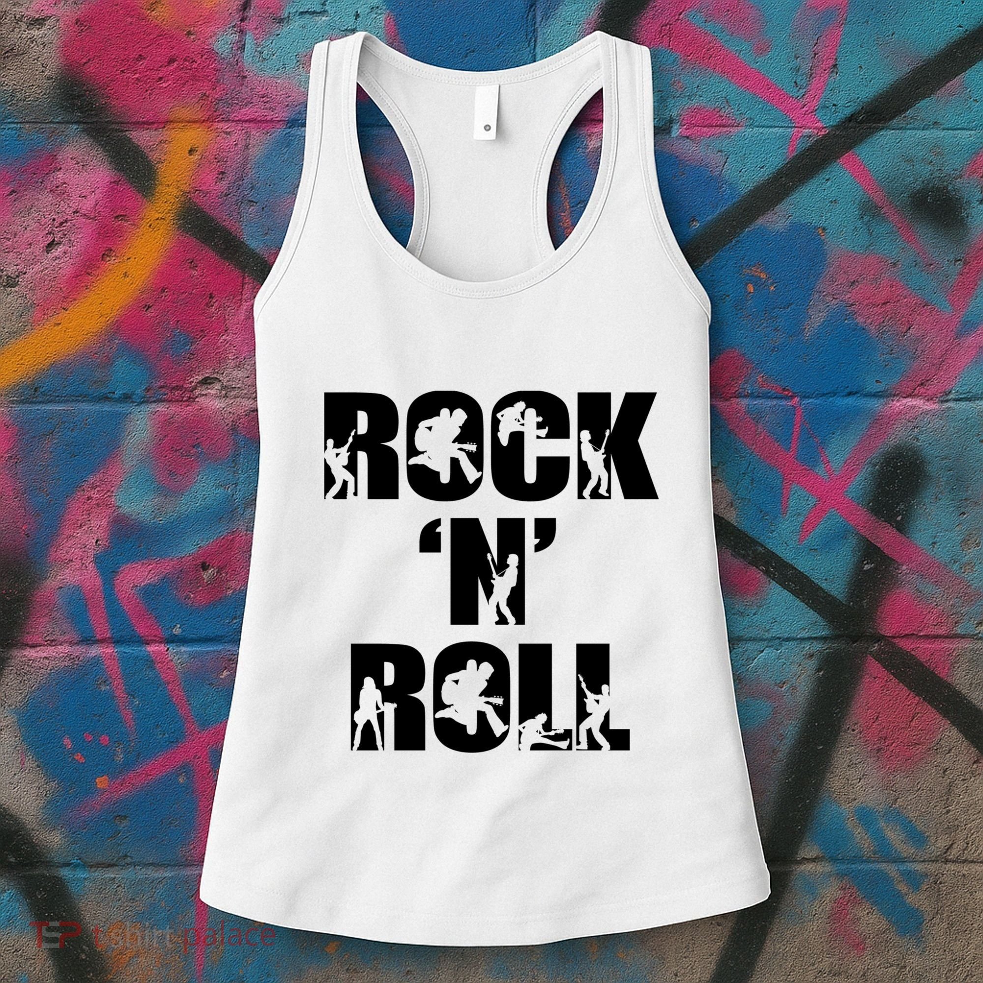 Rock N Roll Music Nothing But Rock & Roll 70S 80 90S Retro Women's Tank Top