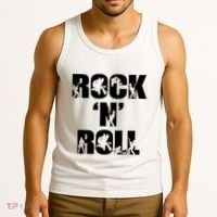 Rock N Roll Music Nothing But Rock & Roll 70S 80 90S Retro Tank Top thumb 3