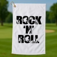 Rock N Roll Music Nothing But Rock & Roll 70S 80 90S Retro Golf Towel thumb 1