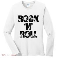 Rock N Roll Music Nothing But Rock & Roll 70S 80 90S Retro Women's Long Sleeve Shirt thumb 0