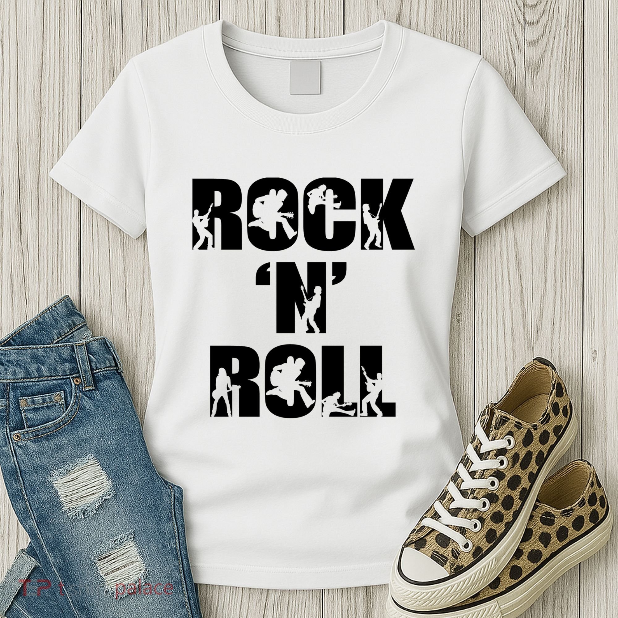 Rock N Roll Music Nothing But Rock & Roll 70S 80 90S Retro Women's T-Shirt