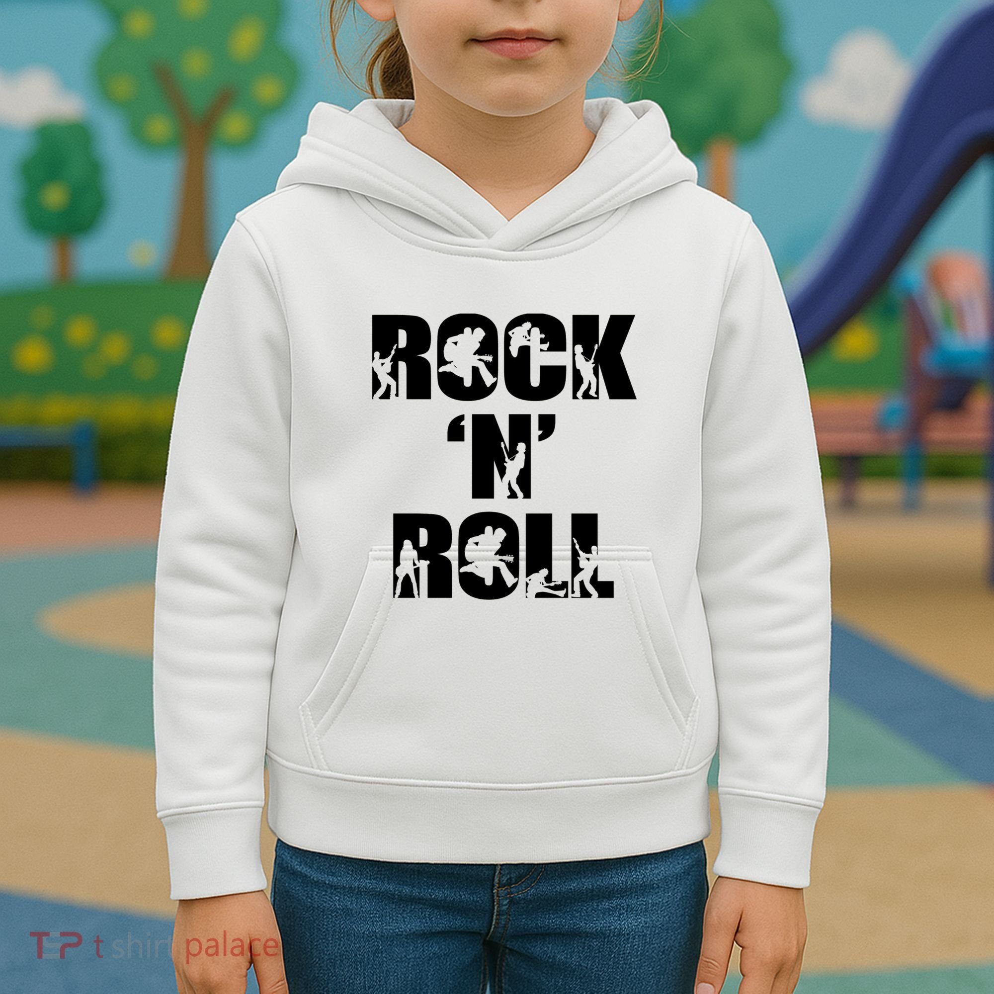 Rock N Roll Music Nothing But Rock & Roll 70S 80 90S Retro Kids Hoodie