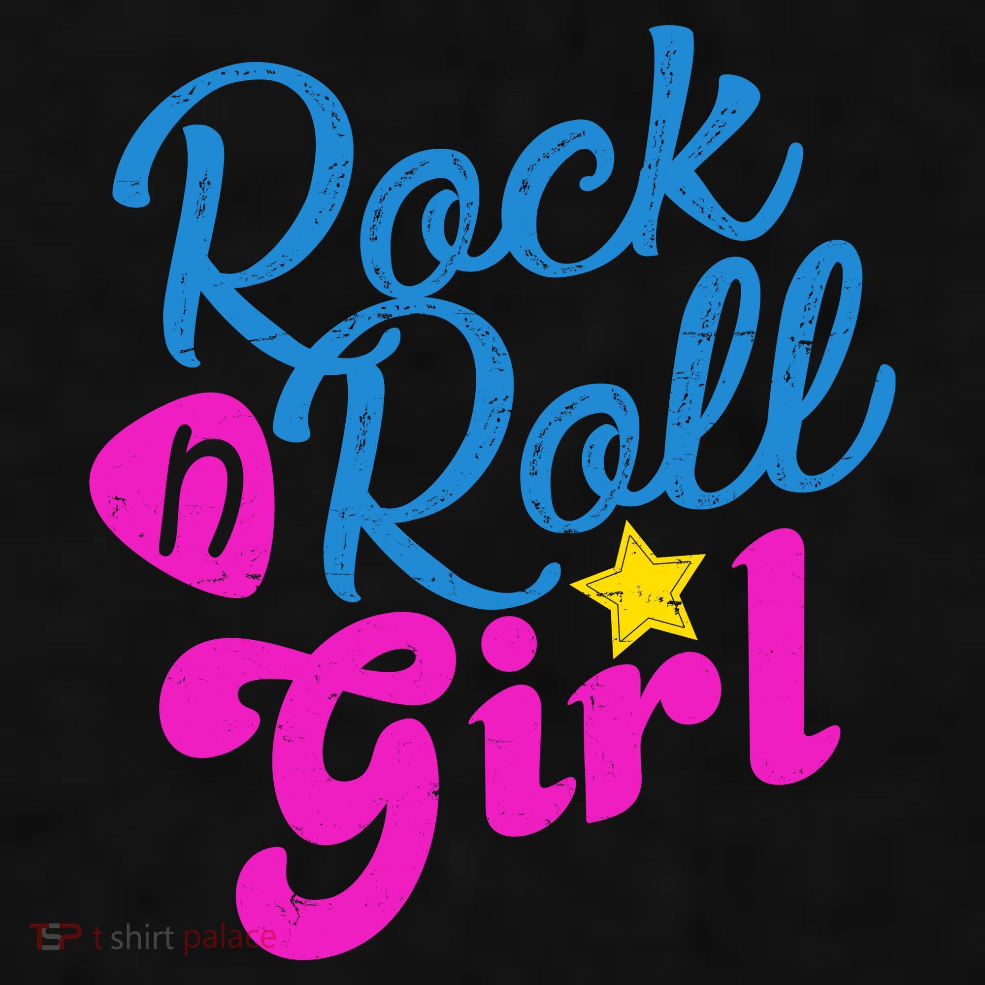 Rock N Roll Girl Cute Gift Ladies PosiCharge Tri-Blend Wicking Tank