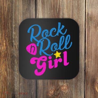 Rock N Roll Girl Cute Gift Coaster