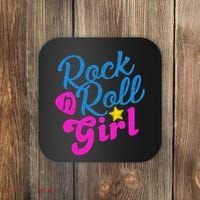 Rock N Roll Girl Cute Gift Coaster thumb 0