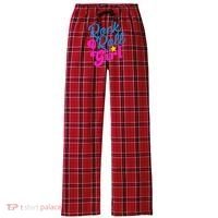 Rock N Roll Girl Cute Gift Women's Flannel Plaid Pajama Pants thumb 0