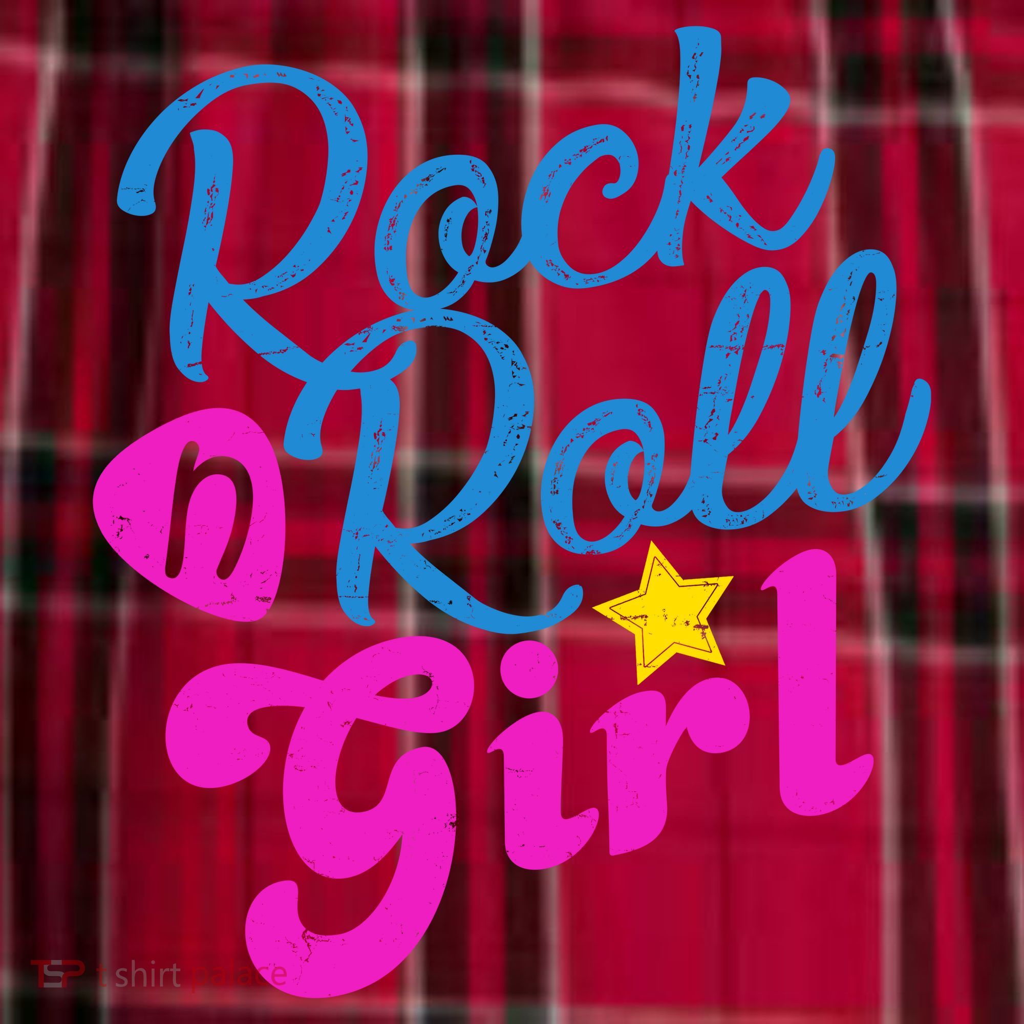 Rock N Roll Girl Cute Gift Women's Flannel Plaid Pajama Pants