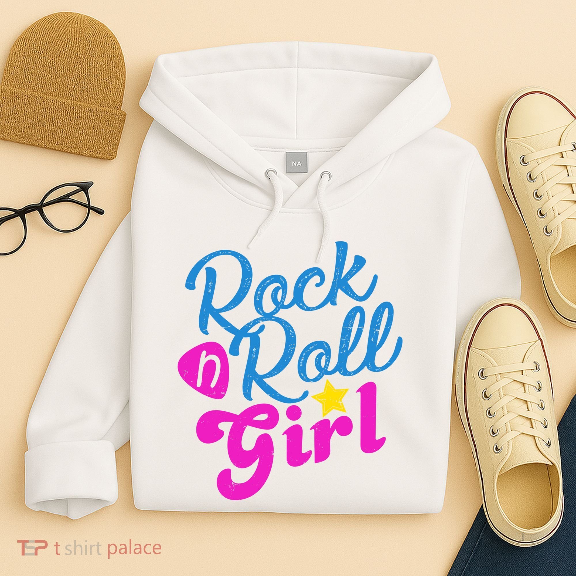 Rock N Roll Girl Cute Gift Hoodie