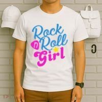 Rock N Roll Girl Cute Gift T-Shirt thumb 6
