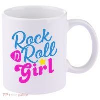 Rock N Roll Girl Cute Gift 11oz C Handle Ceramic Mug thumb 0