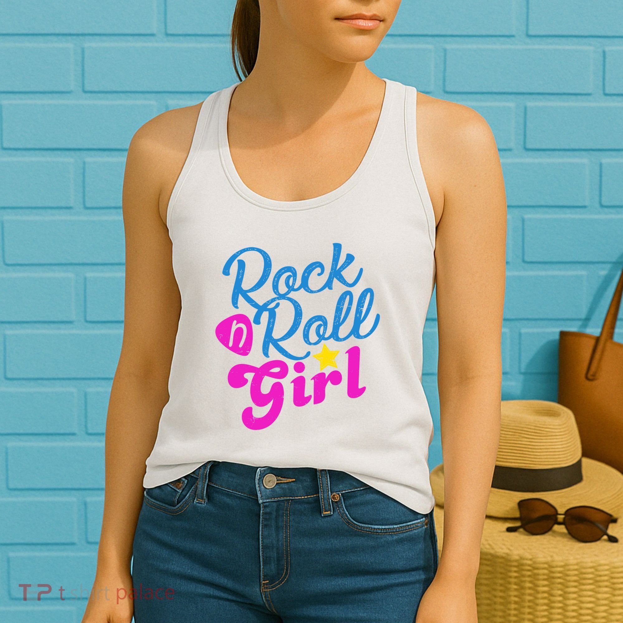 Rock N Roll Girl Cute Gift Women's Tank Top