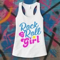 Rock N Roll Girl Cute Gift Women's Tank Top thumb 3