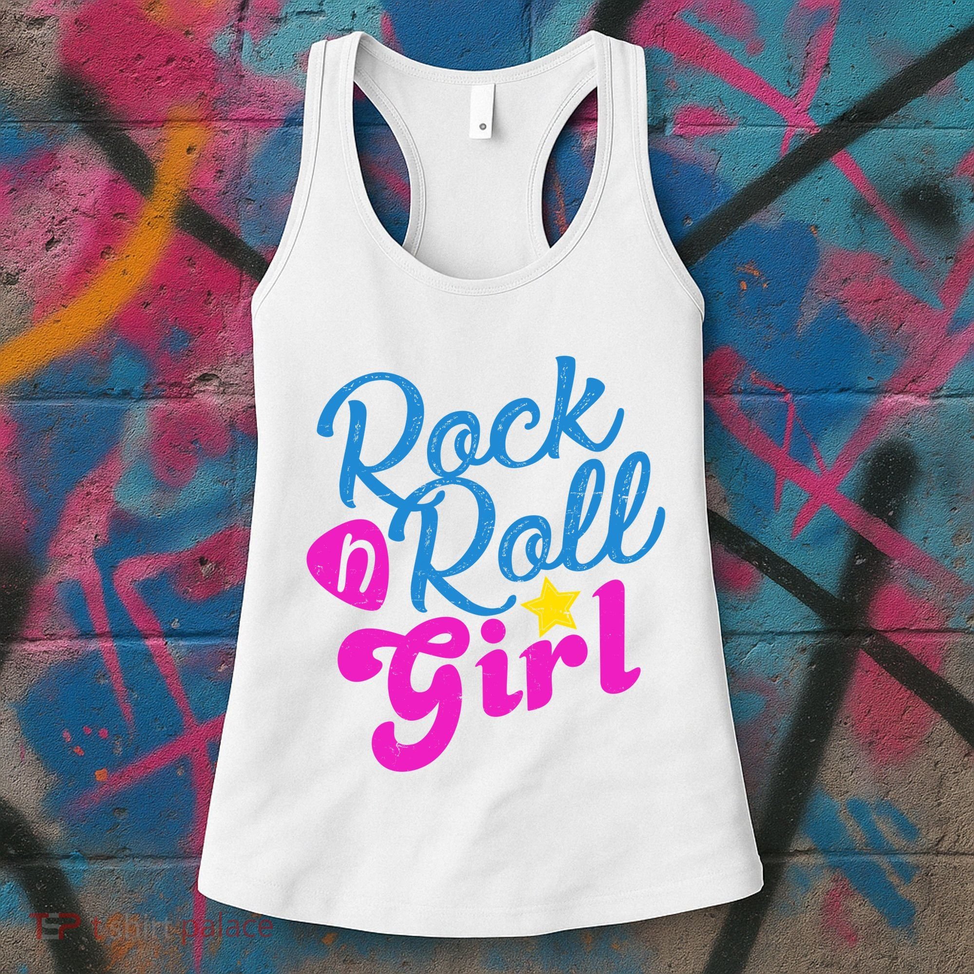 Rock N Roll Girl Cute Gift Women's Tank Top
