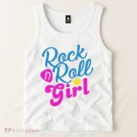 Rock N Roll Girl Cute Gift Tank Top thumb 2