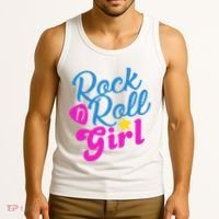 Rock N Roll Girl Cute Gift Tank Top thumb 3