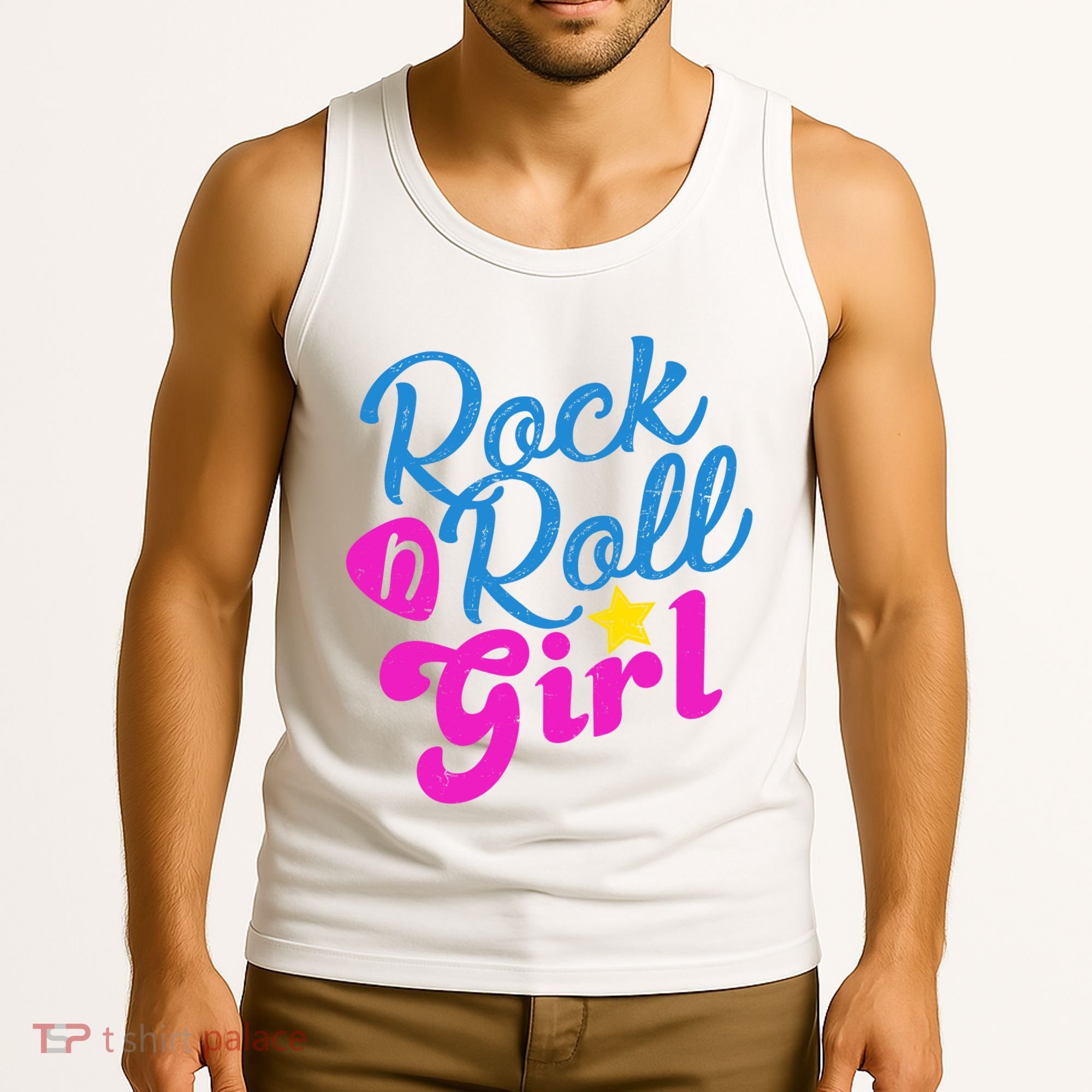 Rock N Roll Girl Cute Gift Tank Top