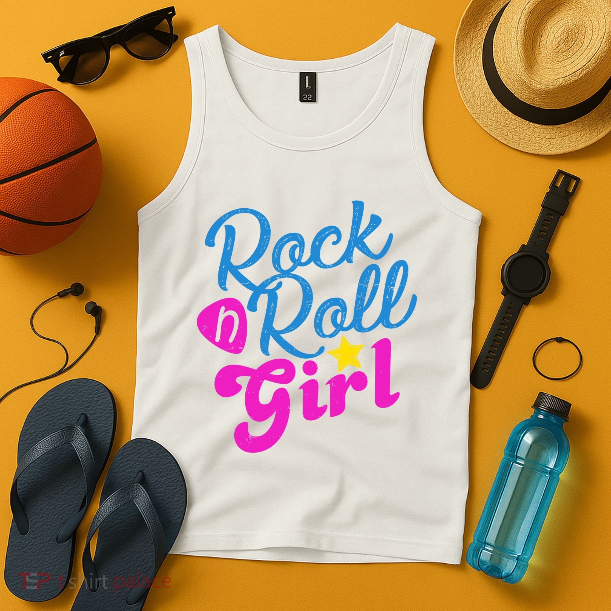 Rock N Roll Girl Cute Gift Tank Top