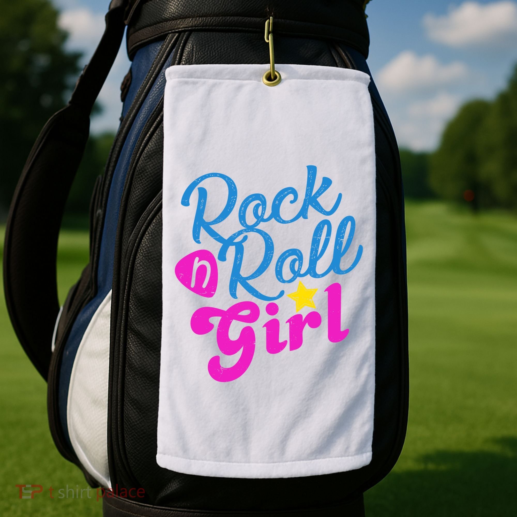 Rock N Roll Girl Cute Gift Golf Towel