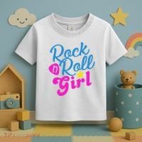 Rock N Roll Girl Cute Gift Toddler T-Shirt thumb 3