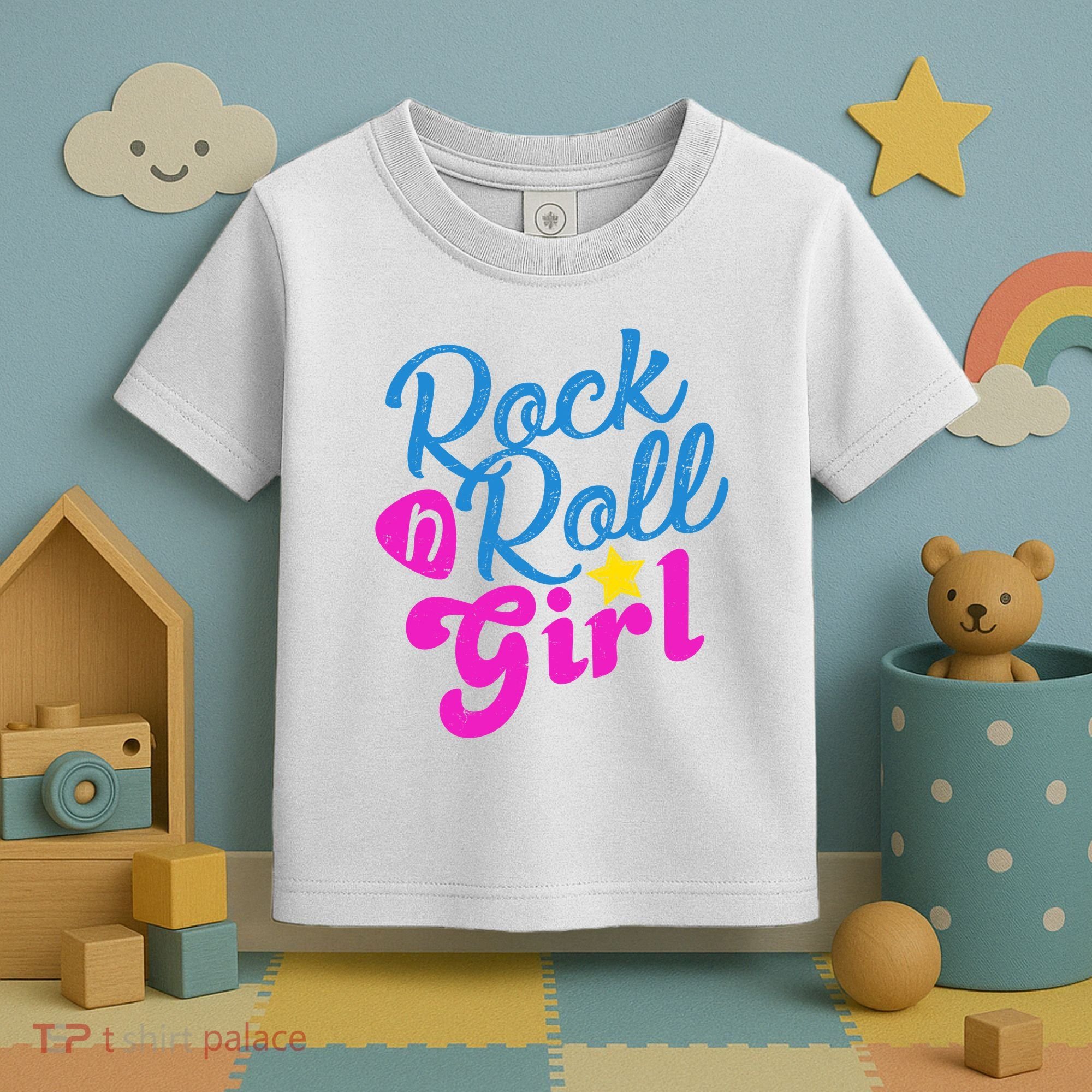 Rock N Roll Girl Cute Gift Toddler T-Shirt
