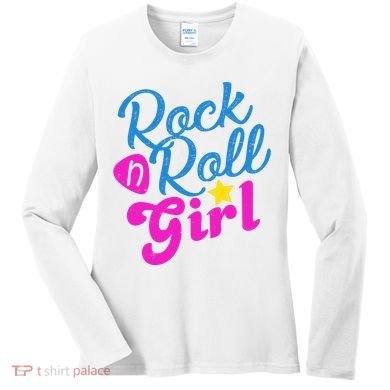 Rock N Roll Girl Cute Gift Women's Long Sleeve Shirt