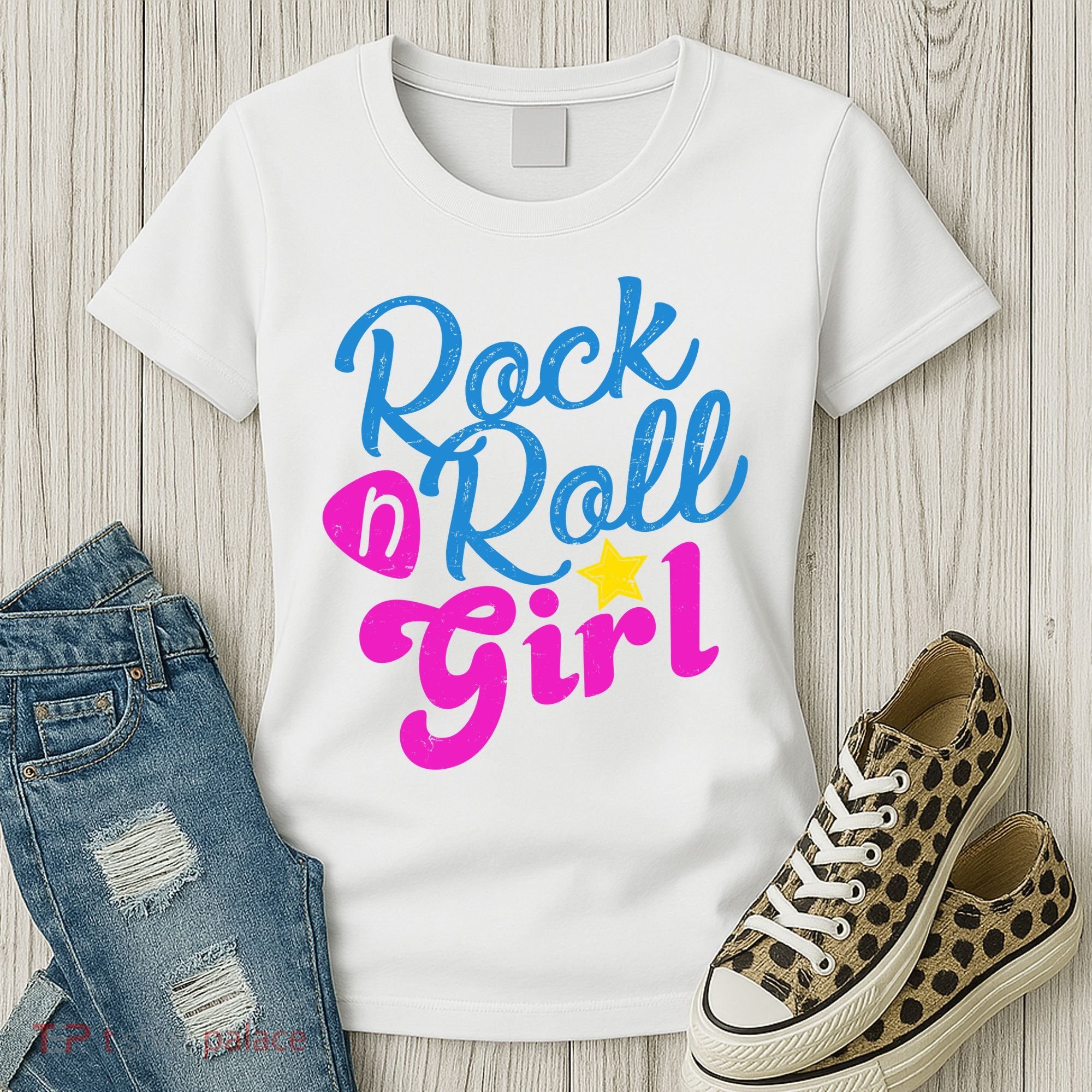 Rock N Roll Girl Cute Gift Women's T-Shirt