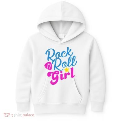 Rock N Roll Girl Cute Gift Kids Hoodie