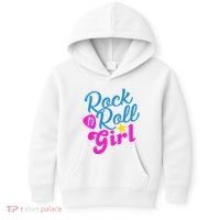 Rock N Roll Girl Cute Gift Kids Hoodie thumb 0