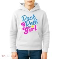 Rock N Roll Girl Cute Gift Kids Hoodie thumb 4