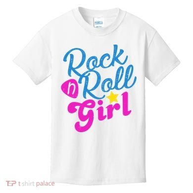 Rock N Roll Girl Cute Gift Kids T-Shirt