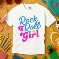 Rock N Roll Girl Cute Gift Kids T-Shirt thumb 3