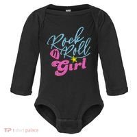 Rock N Roll Girl Purple Darla Baby Long Sleeve Bodysuit thumb 0