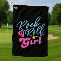 Rock N Roll Girl Purple Darla Golf Towel thumb 1