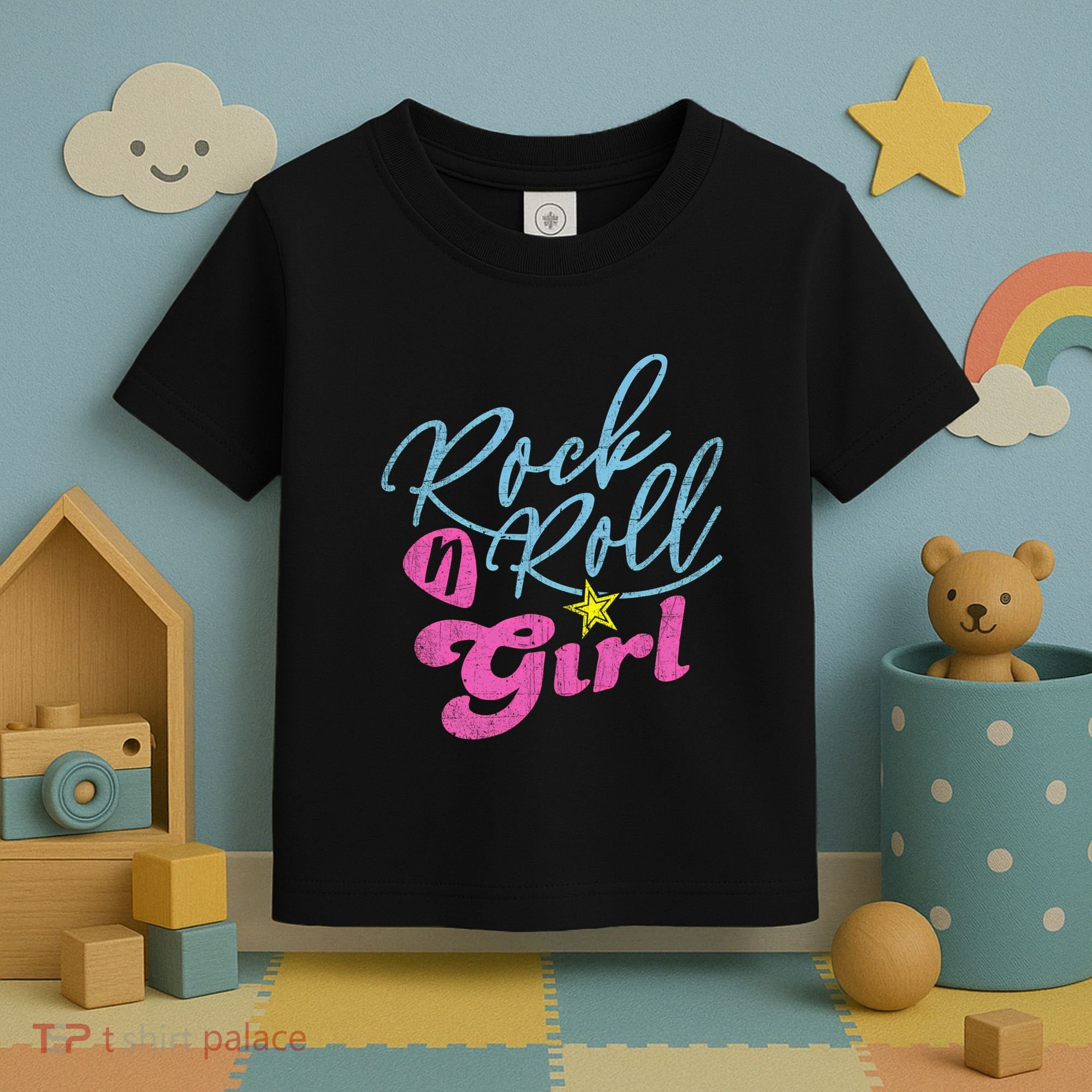 Rock N Roll Girl Purple Darla Toddler T-Shirt