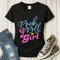 Rock N Roll Girl Purple Darla Women's T-Shirt thumb 3
