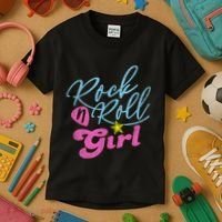Rock N Roll Girl Purple Darla Kids T-Shirt thumb 3