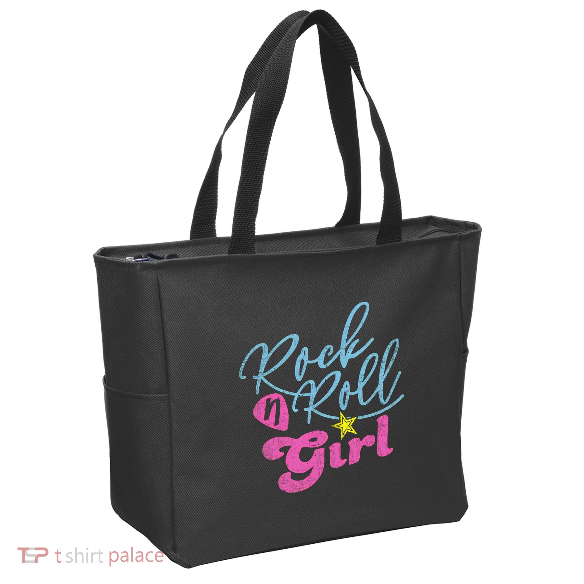 Rock N Roll Girl Purple Darla Tote Bag