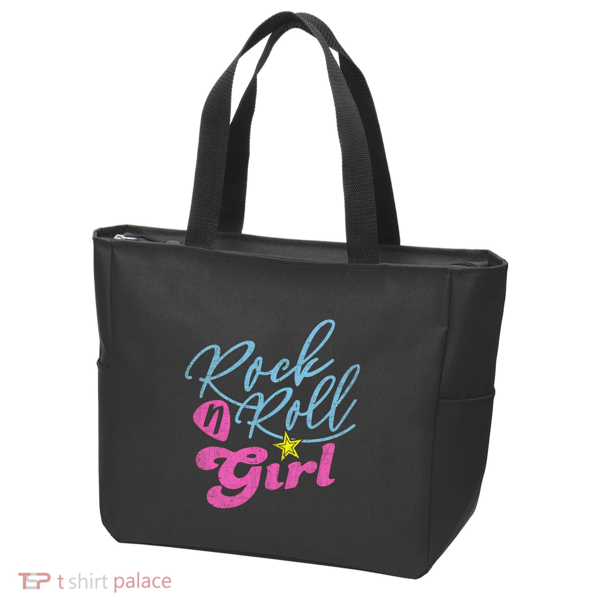 Rock N Roll Girl Purple Darla Tote Bag